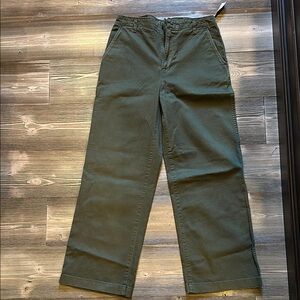 GAP Green Chinos Straight-Leg Pants
